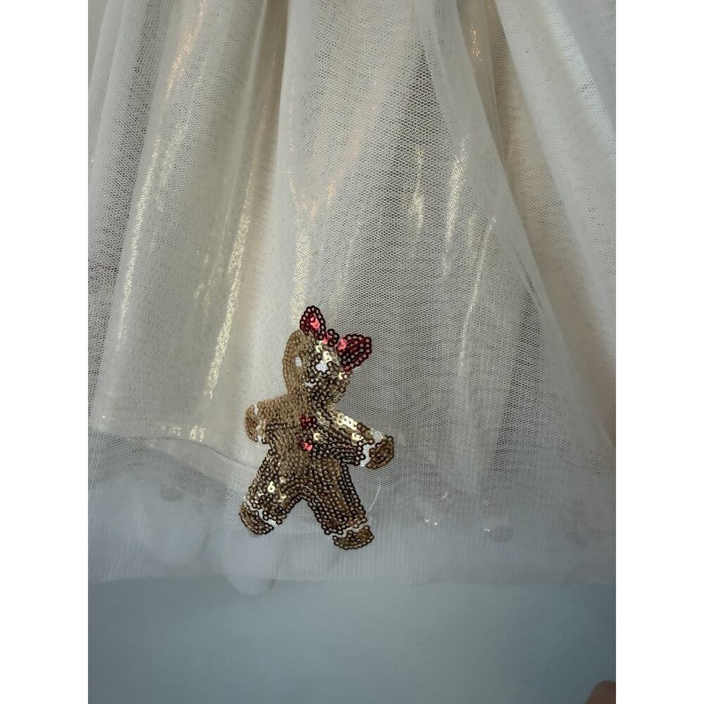 Zunie Kids' Sequin Gingerbread Cookie Party Dress Sz 4 - Picture 9 of 12
